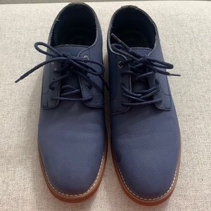 Tommy Hilfiger Size 10.5 Dusty Blue Perforated Leather Shoes